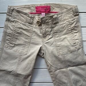 Y2K Abercrombie & Fitch Low Rise Cargo Capris Beige size 2